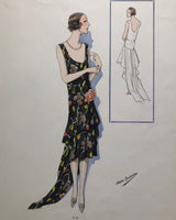 Vintage 1920s Atelier Bachroitz Art Deco French Fashion Pochoir