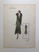 Vintage 1920s Atelier Bachroitz 1920s Flapper Coat French Fashion Pochoir