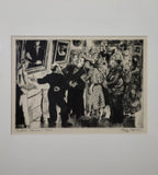 Peggy Bacon [American, 1895-1987] Aesthetic Pleasure 1936 Drypoint framed 