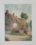 William T. Wood [Canadian] Cottage Devonshire Watercolour Framed