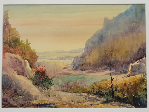 Owen Staples [Canadian, 1866-1949] Autumn Forks of Credit Caledon Watercolour 1917 framed