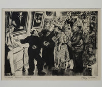 Peggy Bacon [American, 1895-1987] Aesthetic Pleasure 1936 Drypoint Framed art