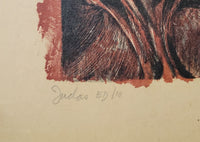 Dennis Burton [Canadian, 1933-2013] Judas Colour Lithograph limited edition 