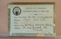 Society of Canadian Painter-Etchers & Engravers exhibition label