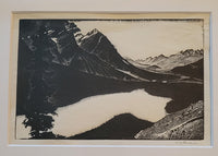 Walter Joseph Phillips [Canadian, 1884-1963] Mistaya Valley Alberta framed Wood Engraving 
