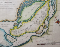 Antique Map of Montreal by Jacques Nicolas Bellin 1744