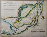 Jacques Nicolas Bellin 1744 Framed Antique Map of Montreal, Quebec