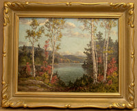 Otto Planding (1887-1964) 6 Mile Lake Framed Original Oil Painting
